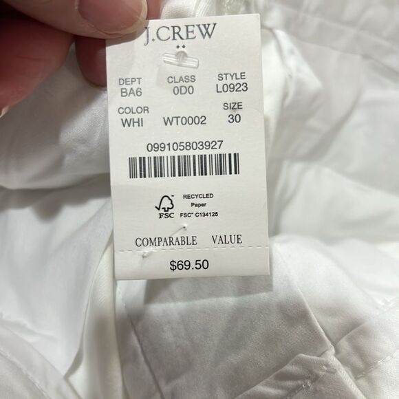 J. Crew LO923 7" Flex Chino Short For Men white NWT size 30 - Picture 8 of 12